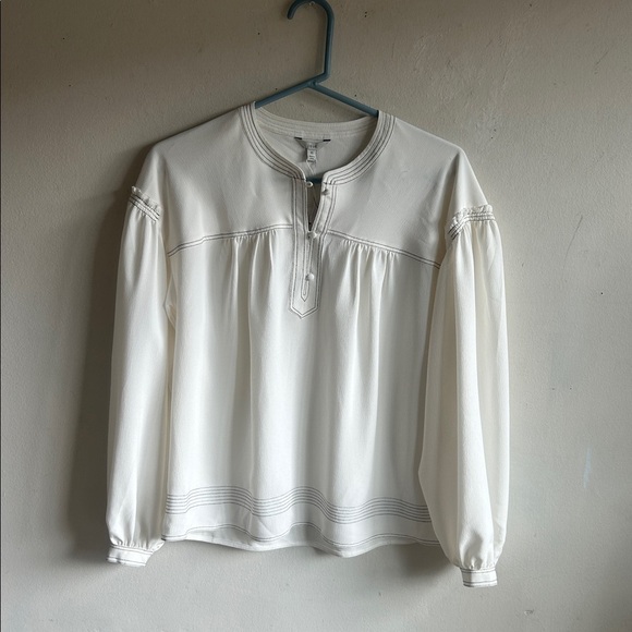 Joie Mirna Porcelain Peasant Boho Blouse Size XS NWT - Picture 3 of 13